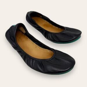 Tieks Ballet Flats Matte Black Size 9 Women’s Classic Leather Travel Shoes
